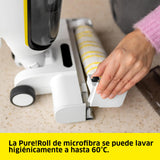 Kärcher fregona aspiradora FCV 4, fregona aspiradora inalámbrica con 4 Modos de Limpieza, duración de la batería: Aprox. 45 Minutos, Rendimiento por Carga de batería: Aprox. 200 m²