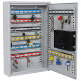 Caja fuerte para 64 llaves S64 EL de Rottner, Color gris claro, Fabricada en chapa metálica resistente, Cerradura electrónica, Teclado plano con luces LED, Tornillos de fijación incluidos
