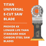 FEIN Hoja de Sierra E-Cut universal bimetálica con una larga vida útil, hoja de Sierra para cortes profundos,10 Unid., Ancho 44 mm, Longitud 55 mm, Alojamiento Starlock, con revestimiento de titanio