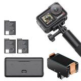 DJI Osmo Action 5 Pro Adventure Combo con soporte magnético, cámara de acción 4K con sensor de 1/1,3 pulgadas, duración de batería de 12 horas con 3 baterías, estabilización, dos pantallas táctiles