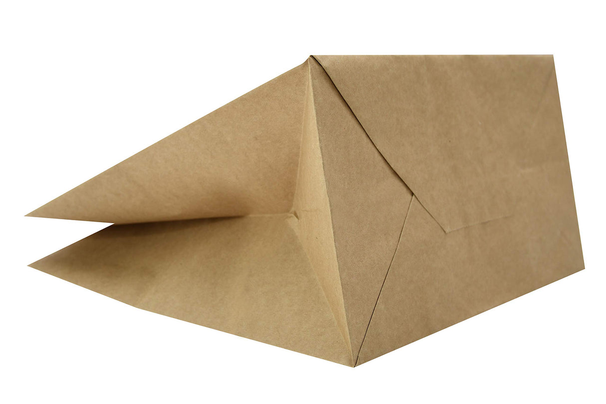 Carte Dozio S.r.l. - Bolsas de papel kraft con fondo cuadro, color Habana asa plana, 27 + 17 x 29 cm, 300 unidades