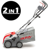 IKRA escarificador y aireador eléctrico IEVL 2000, saco coletor 55l, largo de trabajo 40cm, 2000W