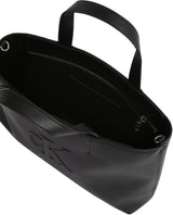 Calvin Klein Bolso Tote Mujer Sculpted Mini con logotipo, Negro (Black), Talla Única