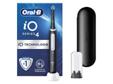 Oral-B iO Series 4 - Cepillo de dientes eléctrico, 4 modos de cepillado para cuidado dental, estuche de viaje, negro mate, ganador de la prueba Stiftung Warentest (12/2023)