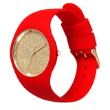 Ice-Watch - ICE glitter Red passion - Reloj rojo para Mujer con Correa de silicona - 021080 (Medium)