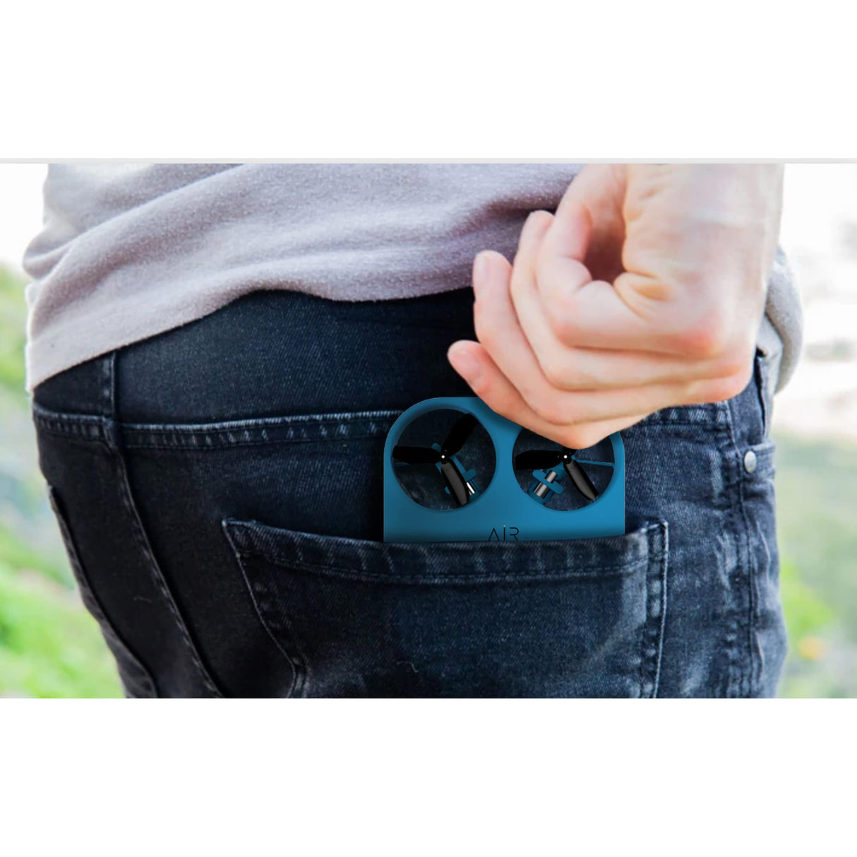 AIR NEO by AirSelfie - Cámara Aérea con Vuelo Automático de Bolsillo, Mini Drone para Fotos y Videos de Manos Libres, Cámara de 12MP para Fotos de Alta Resolución y Video en 2K, Color Azul