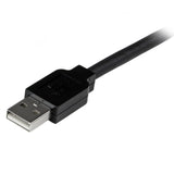 StarTech USB2AAEXT35M - Cable de extensión alargador, USB 2.0, Alta Velocidad, 35 m, Negro