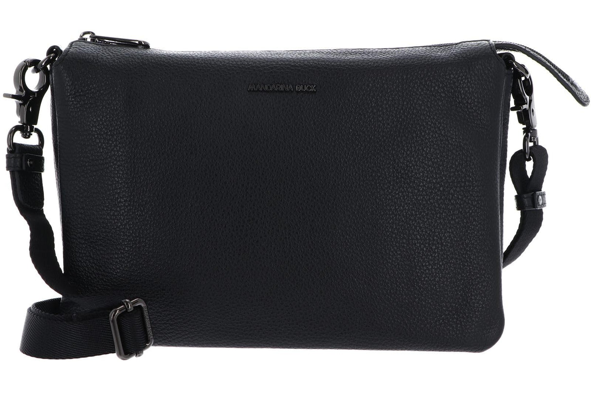 Mandarina Duck Mellow Leather Crossover, Cross para Mujer, Negro