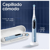 Oral-B iO 9 Cepillo de Dientes Eléctrico con Mango Recargable, 1 Cabezal, Estuche de Viaje con Cargador y Funda Magnética, Diseñado por Braun, Regalos Originales para Mujer y Hombre - Azul