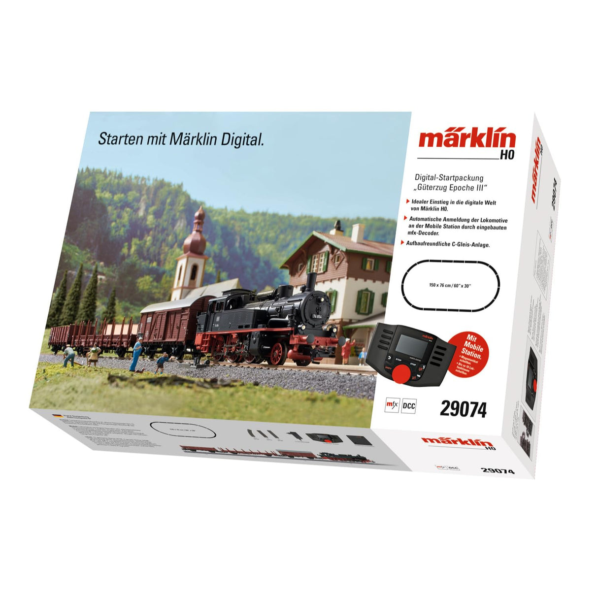 Märklin Era III Freight Train HO (1:87) Modelo de ferrocarril y Tren - 16.5 mm, Niño/niña, 3 año(s), Negro, Marrón, Gris, Rojo, Metal)