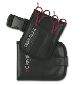 3 Claveles 2690 - Kit Peluquería De Estuche Cinturon Y Tijera Peluquero Corte Y Esculpir De 5.5", Roja
