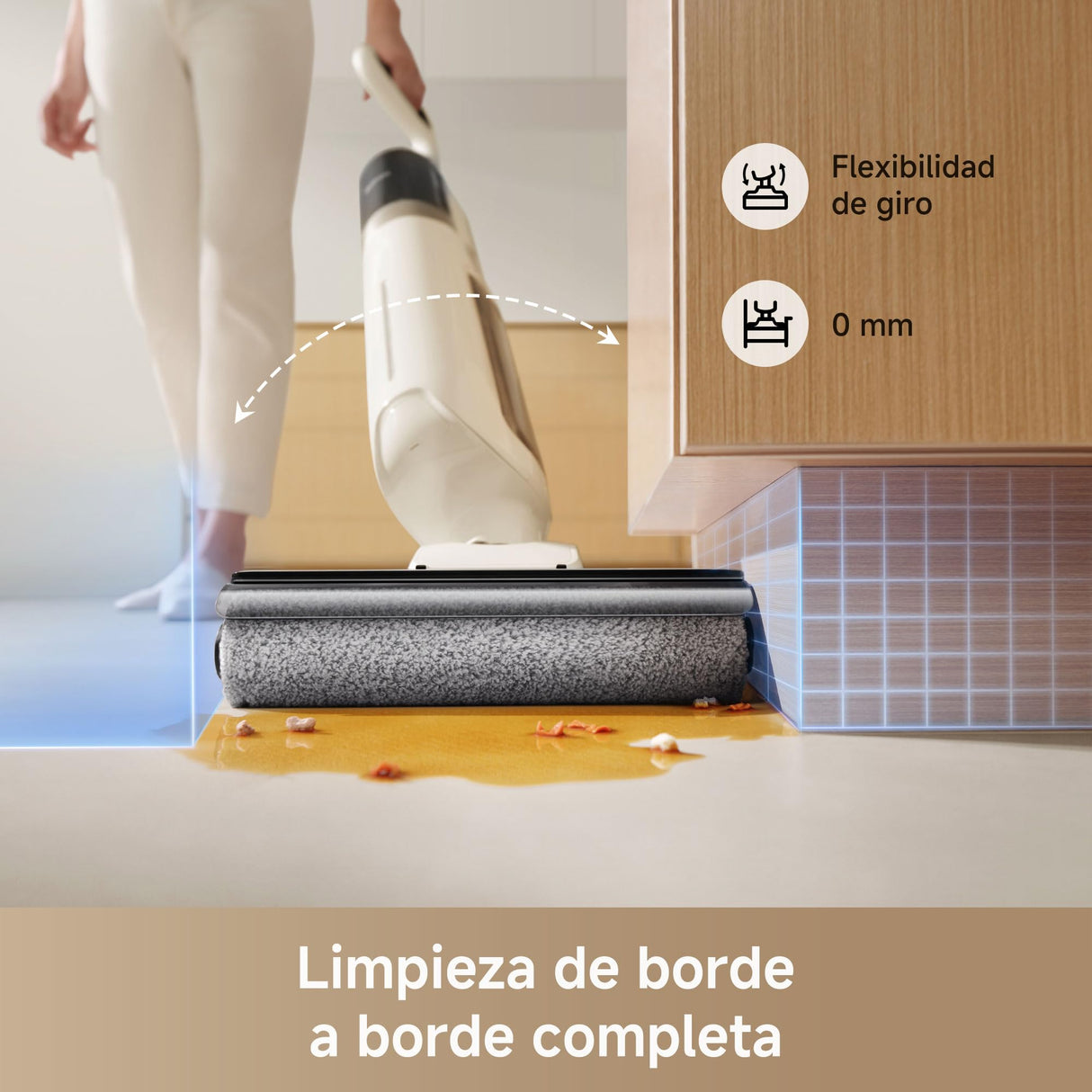 Mova K30 Aspiradores en Seco y Húmedo, Succión de 18000 Pa, Alcance Plano de 180 Grados, Limpieza de Borde a Borde, Secado con Aire Caliente, Autolimpieza con una Sola Pulsación, Diseño Ligero