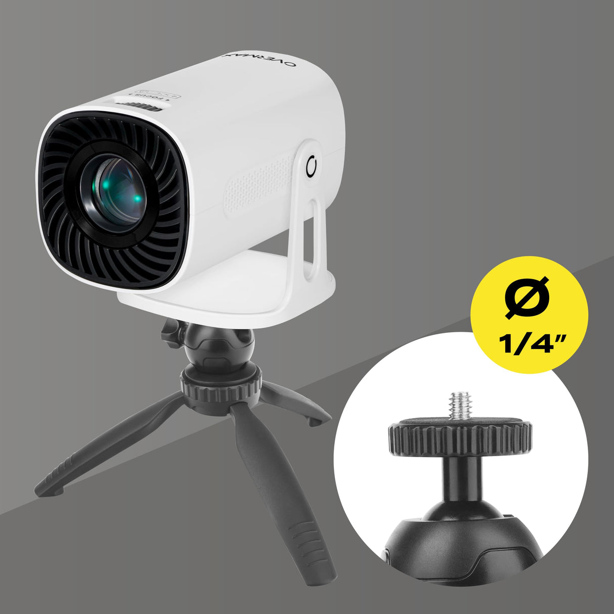 OVERMAX MULTIPIC Veer Mini Proyector 4K FullHD, Corrección Keystone, Imagen hasta 200", Wi-Fi Bluetooth, 2000 Lúmenes 120 ANSI, Proyector de Estrellas, Mando a Distancia, Android, Cine en Casa