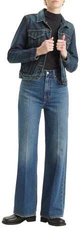Levi's Pierna Ancha Ribcage H223 Jeans, Polar Perimiter, 27W x 32L para Mujer