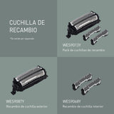 Panasonic ES-ACM3BW503 Serie 700 Afeitadora Compacta de 3 Cuchillas, Afeitadora Eléctrica Húmeda y Seca para Hombres, Sensor de Barba, Resistente al Agua IPX7, Carga USB-C y Adaptador, Blanco