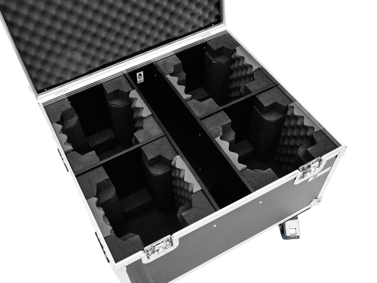 Roadinger Flightcase 4 x Tmh Fe 600 con Ruedas, Multicolor, Talla única