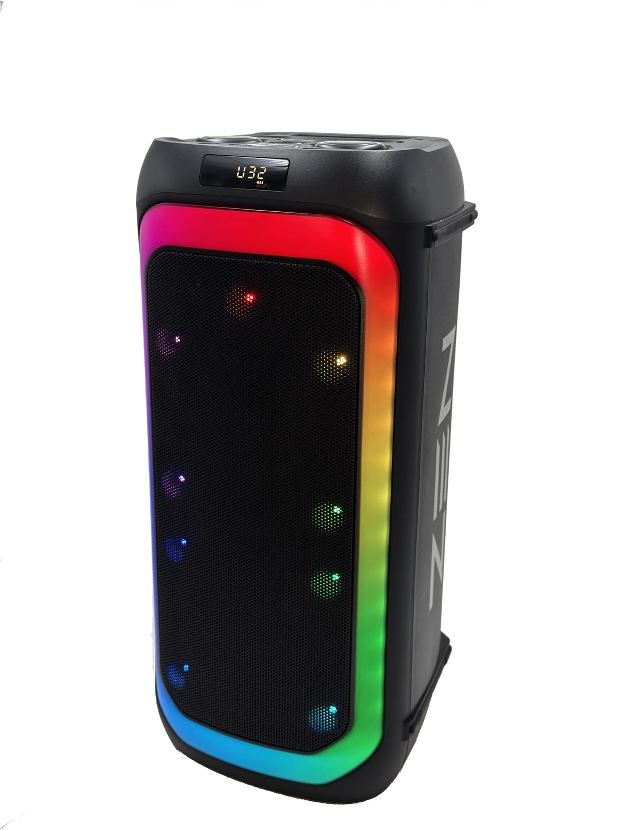 Altavoz portátil Bluetooth Zen Aero Potente de 350W, 10H de batería, luces LED RGB. Altavoz Grande con TWS, Aux in, USB, entrada de micrófono, y micrófono inalámbrico, con radio FM y con gran potencia