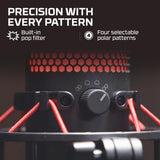 HyperX QuadCast - Micrófono de condensador USB, soporte de choque antivibración, cuatro patrones polares, filtro pop, control de ganancia, para PC, PS4, PS5 y Mac, Negro y Rojo