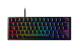 Razer Huntsman Mini (Purple Switch) - Teclado Gaming, compacto para juegos del 60% con interruptores opto-mecánicos (tapas de teclas PBT, cable USB-C desmontable) Teclado Español - Negro