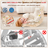 COSYLAND 8 en 1 Triángulo de Escalada Montessori con Arco y Rampa, Set Plegable Infantil, Juguete de Madera Resistente para Interior, Niños 18 Meses-6 años, Colores Arcoíris, Mediano