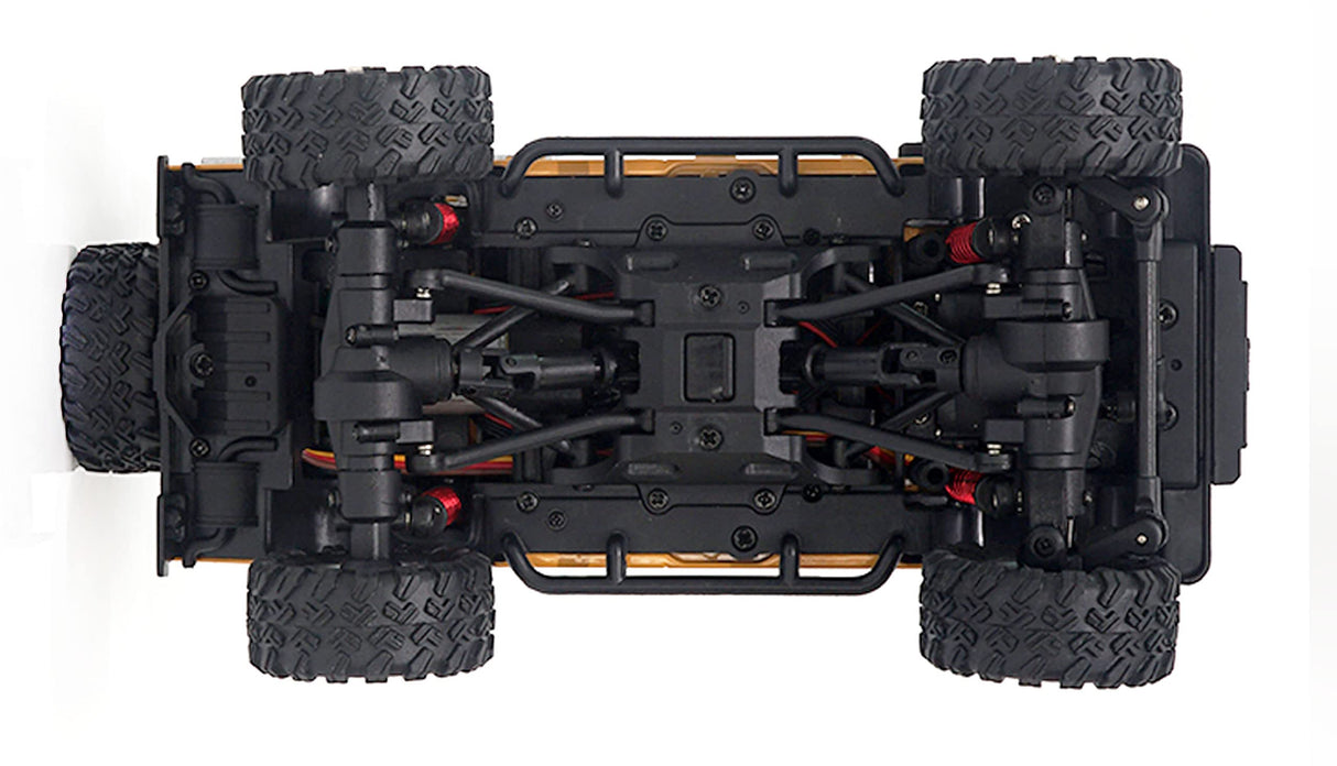 Amewi D90X28 Metal Scale Crawler 4WD 1:28 RTR Amarillo RC Control Remoto