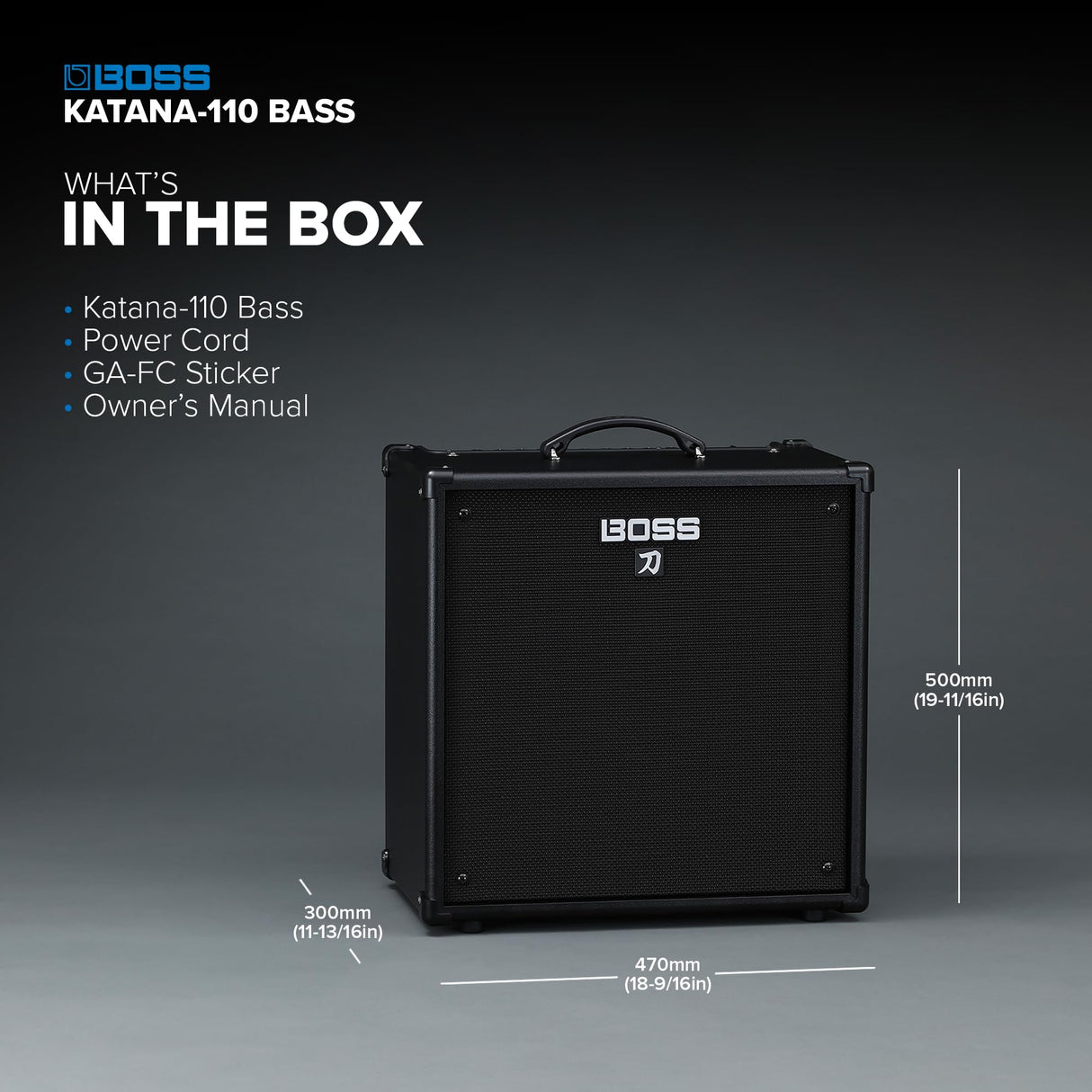 Amplificador BOSS KATANA-110 Bass | Ampli de bajo Combo de 110 vatios | Woofer de 10 Pulgadas y Tweeter | 3 Caracteres de ampli versátiles | Cuatro Secciones de Efectos Independientes | EQ Completo