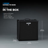 Amplificador BOSS KATANA-110 Bass | Ampli de bajo Combo de 110 vatios | Woofer de 10 Pulgadas y Tweeter | 3 Caracteres de ampli versátiles | Cuatro Secciones de Efectos Independientes | EQ Completo