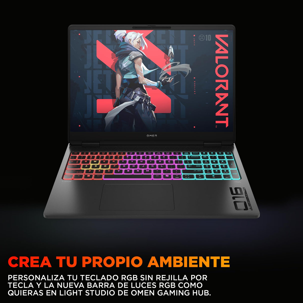 HP OMEN MAX - Ordenador Portátil Gaming de 16" OLED 240Hz (Ultra 7-255HX, 32GB RAM, 1 TB, NVIDIA GeForce RTX 5060 8GB, FreeDos) Negro - Teclado QWERTY Español