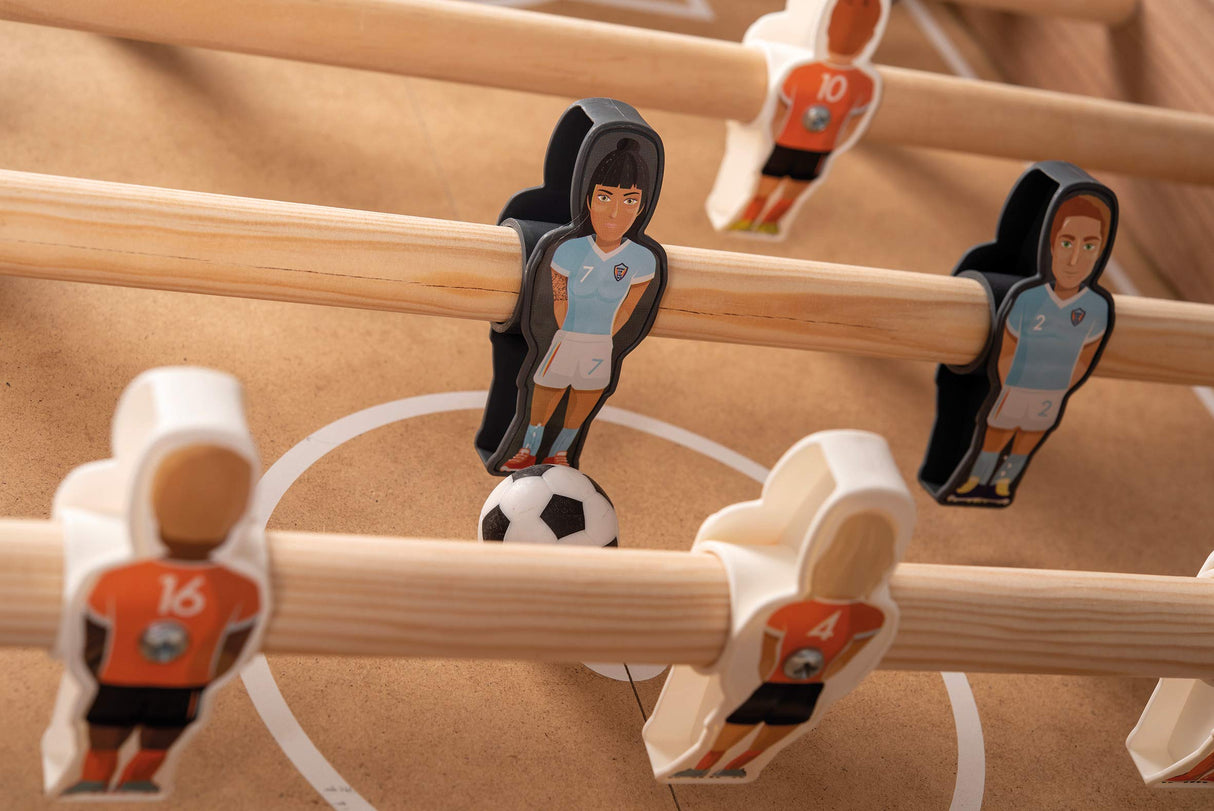 Smoby - Futbolín Click y Goal Sistema Clic para fácil Montaje, Equipos Mixtos, Incluye 2 Bolas (Smoby 620700)