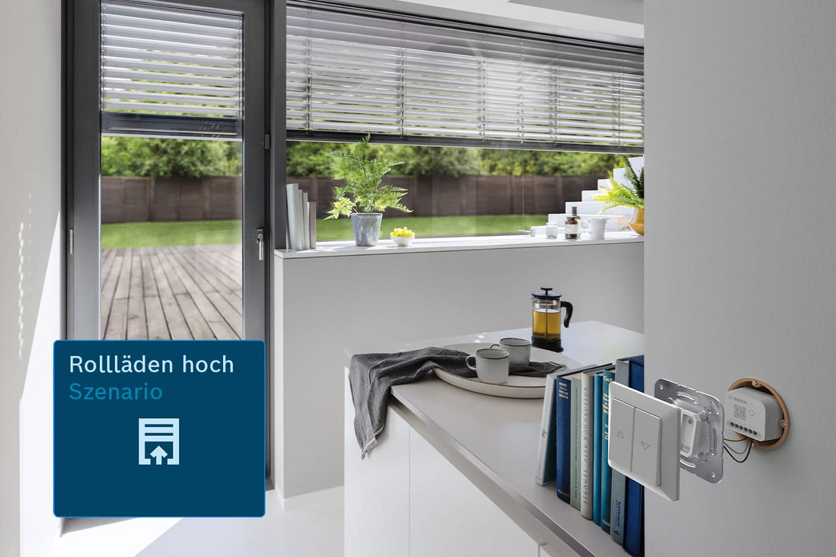 Bosch Smart Home Paquete básico para controlar la iluminación, las persianas, venecianas y toldos; compatible con Amazon Alexa, el asistente de Google y Apple HomeKit