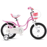 Royal Baby Little Swan Bicicleta Infantil, Unisex-Youth, Rosa, 18 Pulgadas Freno de Mano