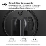 LG 24GS65F-B - Monitor Ultragear, 24", Pantalla IPS, (1920x1080), 16:9, 180 Hz, 1ms Black Stabilizer, G-Sync Compatible y FreeSync, Negro
