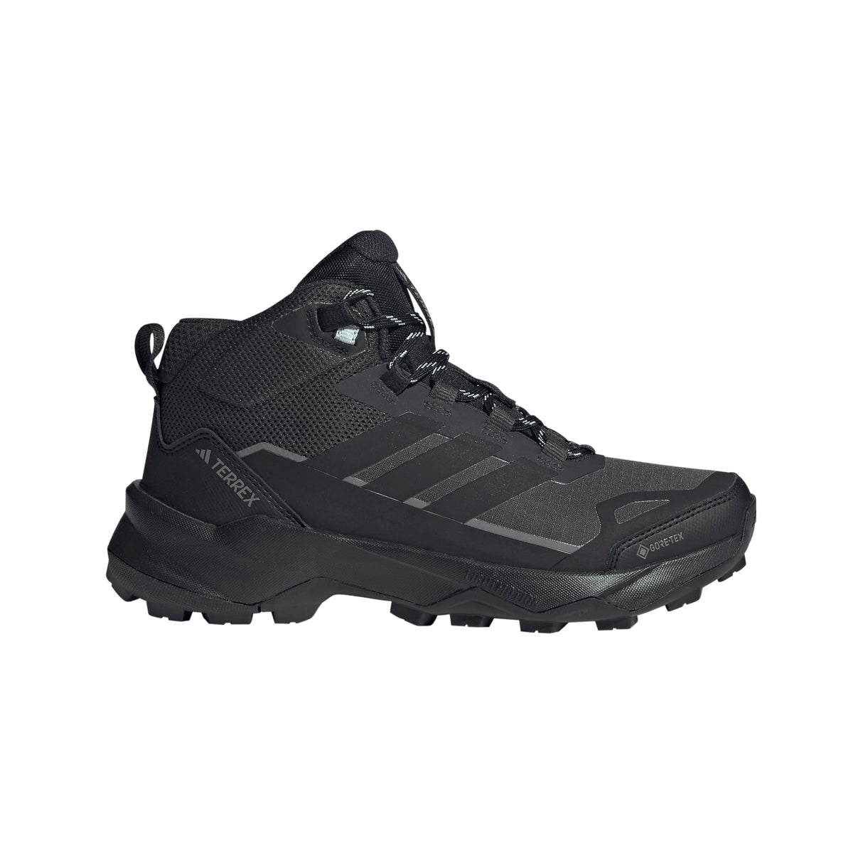 adidas Terrex Skychaser AX5 Mid Gore-Tex Hiking Shoes, Zapatos de Senderismo Mujer, Carbon/Core Black/Semi Flash Aqua, 40 2/3 EU