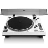 Lenco L-3810WH - Tocadiscos de accionamiento Directo - Control de Tono - Codificación USB/PC - Blanco