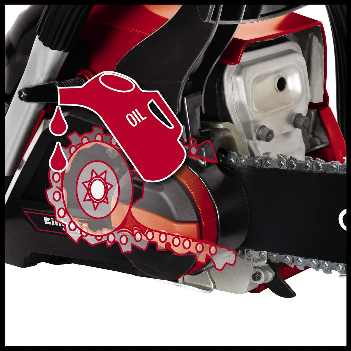 Einhell Motosierra de gasolina GC-PC 1435 I TC Kit (1400 W, 41 cm³, cadena de sierra Oregon y espada de calidad de 35 cm, protección antirretorno con freno de cadena instantáneo, tensión y cambio de