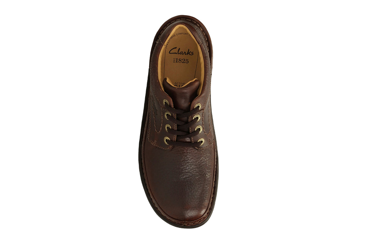Clarks Nature Three, Botas derby Hombre, Mahogany Leather, 44.5 EU