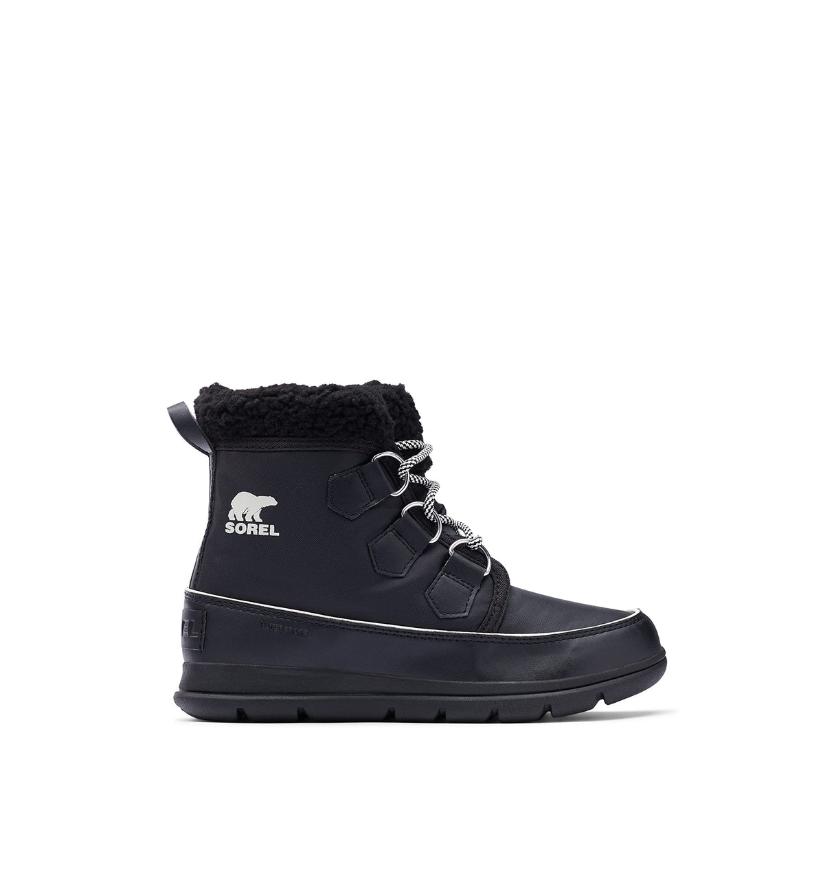 Sorel Explorer Carnival Waterproof, Botas de Invierno para mujer, Black X Sea Salt, 36.5 EU