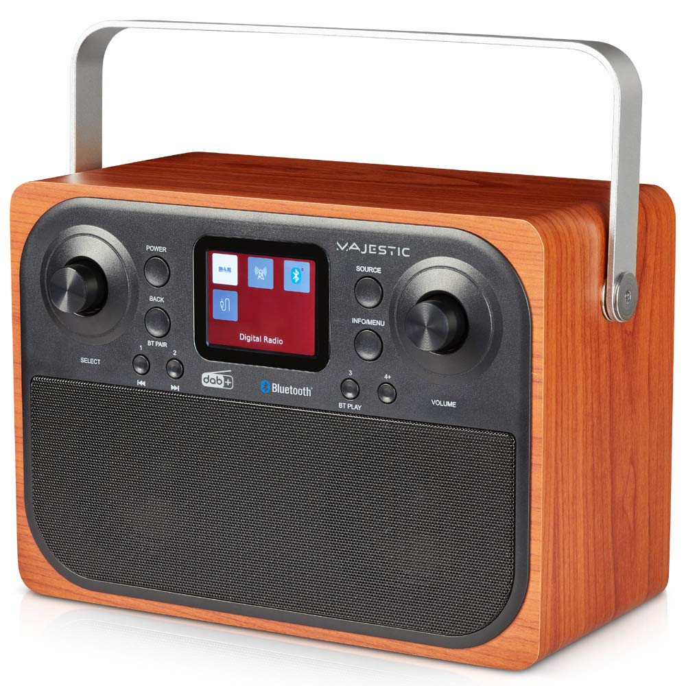 Majestic RT 197 Dab - Radio Dab/Dab+/FM, Bluetooth, Pantalla LC, Entrada AUX-IN, Salida de Auriculares, Despertador 2 alarmas 3 Tonos