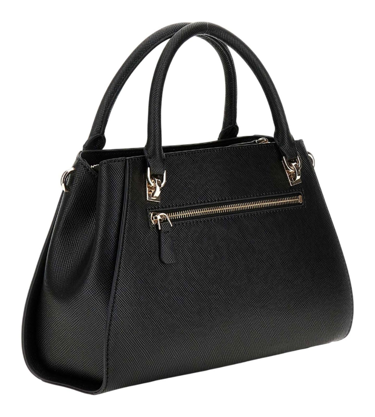 GUESS Noelle Luxury Satchel, Hand Bag Women, Negro, Talla única