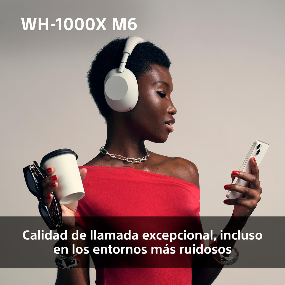 Sony WH-1000XM6 Auriculares Bluetooth inalámbricos con Noise Cancelling, Sonido de Alta resolución, cómodos, diseño Plegable, Estuche Resistente, 30 Horas de batería, iOS y Android - Negro