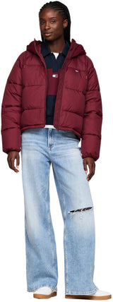 Tommy Jeans Cazadora Acolchada Mujer Cálida, Rojo (Deep Rouge), XXS