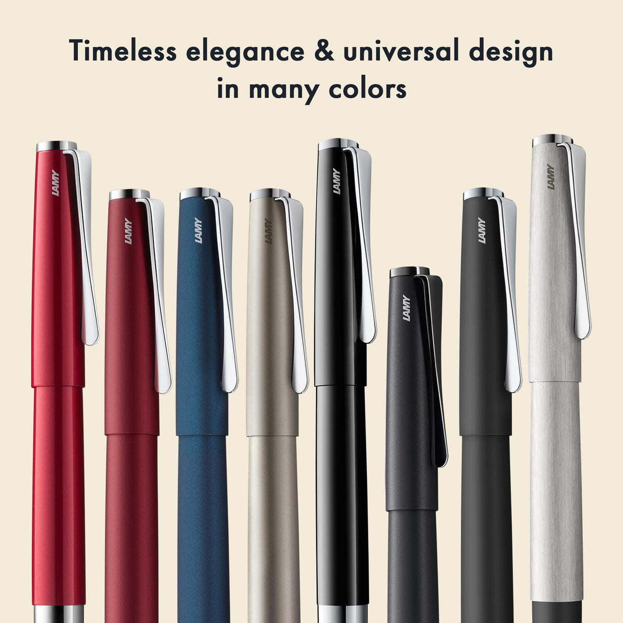 Lamy studio pianored pluma- cuerpo metálico elegante - plumín de oro de 14 quilates, parcialmente platinado en EF - cartucho de tinta T 10 blue incl.