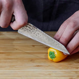 KOTAI | Cuchillo universal Bunka Petty | Hoja de 13,5 cm | Cuchillo universal | Afilado y forjado a mano | Acero inoxidable japonés ultra afilado 440C | Mango de madera de ébano | Tang oculto completo