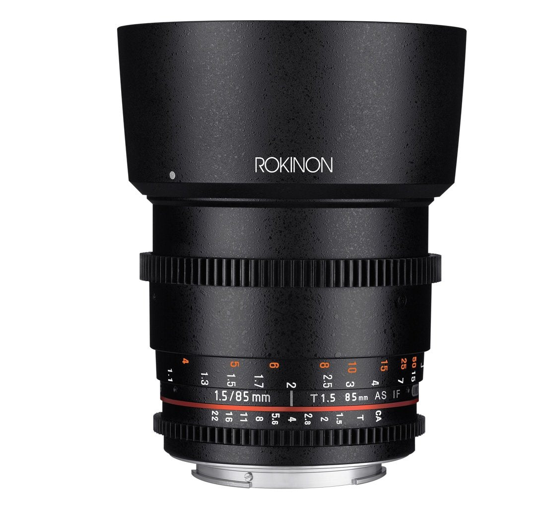 Rokinon Cine DS DS85M-C 85 mm T1.5 AS IF UMC Lente de Marco Completo Cine para Canon EF
