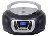 Trevi CMP 510 Dab estéreo portátil CD Boombox Radio Dab/Dab+ con RDS, USB, AUX-IN, Toma de Auriculares, Negro