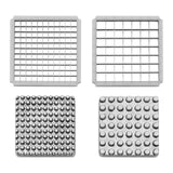 Royal Catering RCKS-3 - Cortador de patatas y verduras (incluye 3 cuchillas 8 x 8/10 x 10/12 x 12, manual, montaje en mesa y pared, acero inoxidable y aluminio, estable)