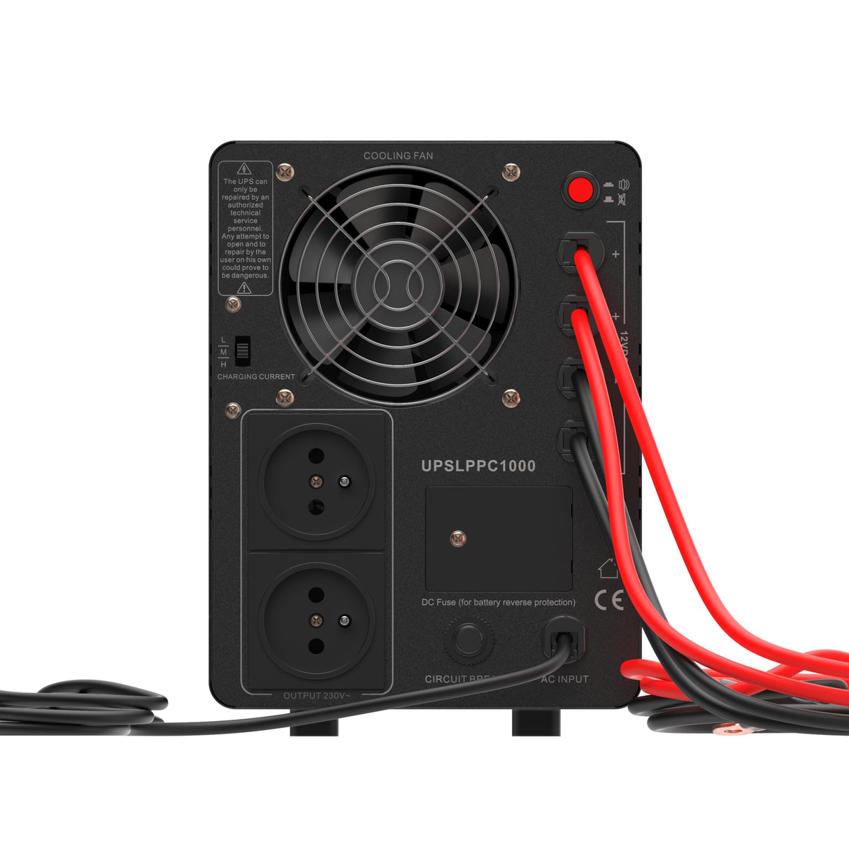 Green Cell SAI 1500 VA 1000 W PowerCore, Fuente de alimentación de Emergencia con Pantalla LCD, AVR UPS con Onda sinusoidal Pura, conexión de batería Externa, protección contra sobretensión