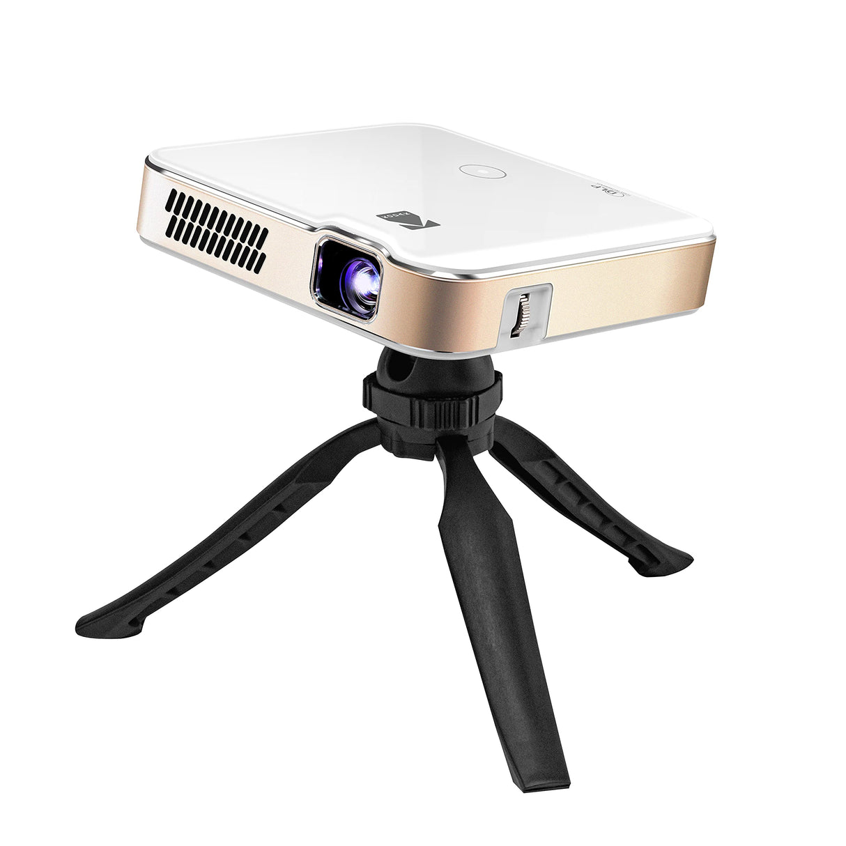 KODAK - Proyector Inteligente HD portátil Luma 400 - Compatible con Wi-Fi, Bluetooth, HDMI y USB - Resolución Original de hasta 150" 720p (4K), 200 lúmenes ansi - Trípode Incluido
