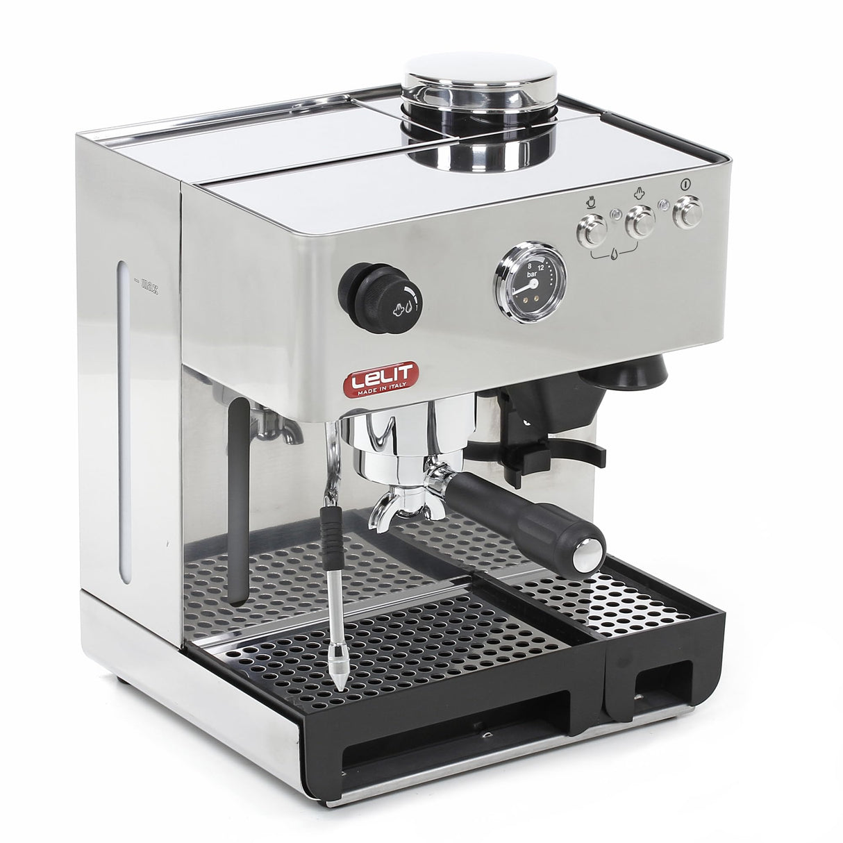 Lelit Anita Máquina de Café - Con Espumador de Leche & Molinillo Integrado - 2,7 litros - PL042EMI-2G80 - Acero Inoxidable Pulido