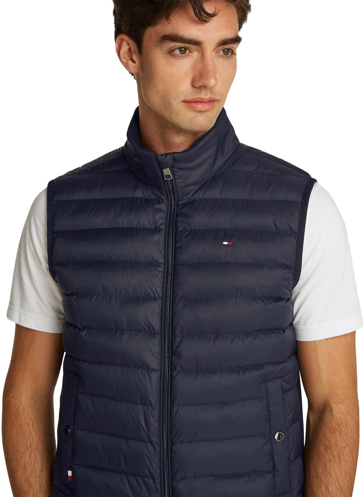 Tommy Hilfiger Chaleco Hombre Mix Media Acolchado, Azul (Desert Sky), XL